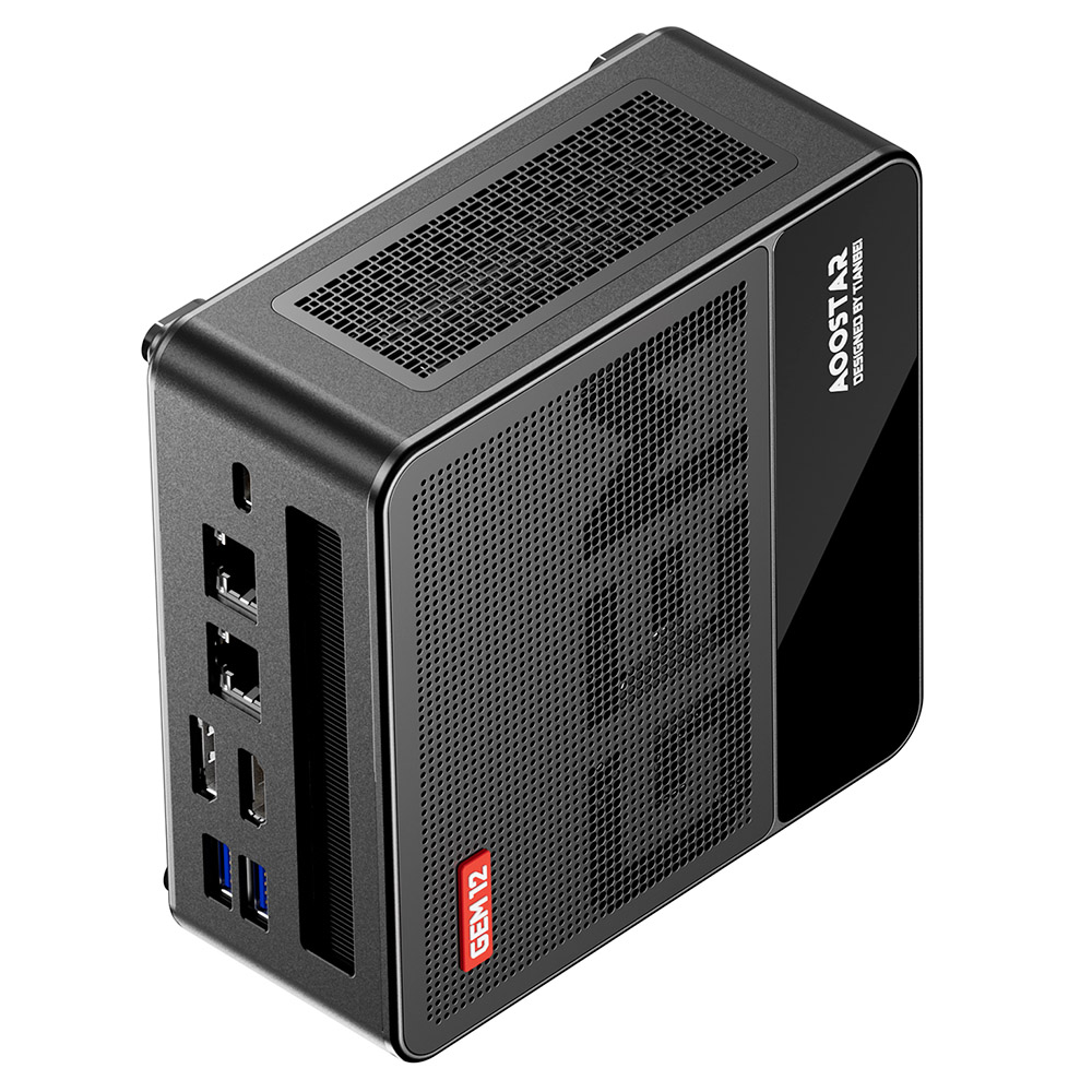 AOOSTAR R7 Mini PC, AMD Ryzen 7 5825U 8 Cores 4.5GHz, 32GB DDR4 RAM 1TB SSD, HDMI+DP+Type-C Triple 4K Display, WiFi 6 Bluetooth 5.2, 2*USB3.0 2*USB2.0 2*2.5G RJ45 Ports 1*3.5mm Audio Jack, Dual-fan Cooling – EU Plug