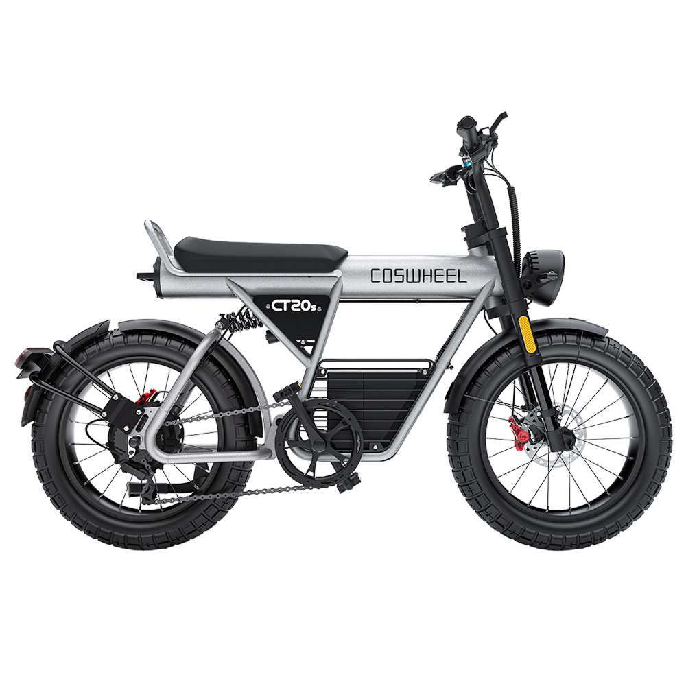 

COSWHEEL CT20S Electric Bike, 1500W Motor, 60V 27.5Ah Battery, 20*5.0-inch Off-road Tire, 45km/h Max Speed, 160km Max Range, Shimano 7-Speed, Hydraulic Oil Brakes, Front & Rear Shock Absorption