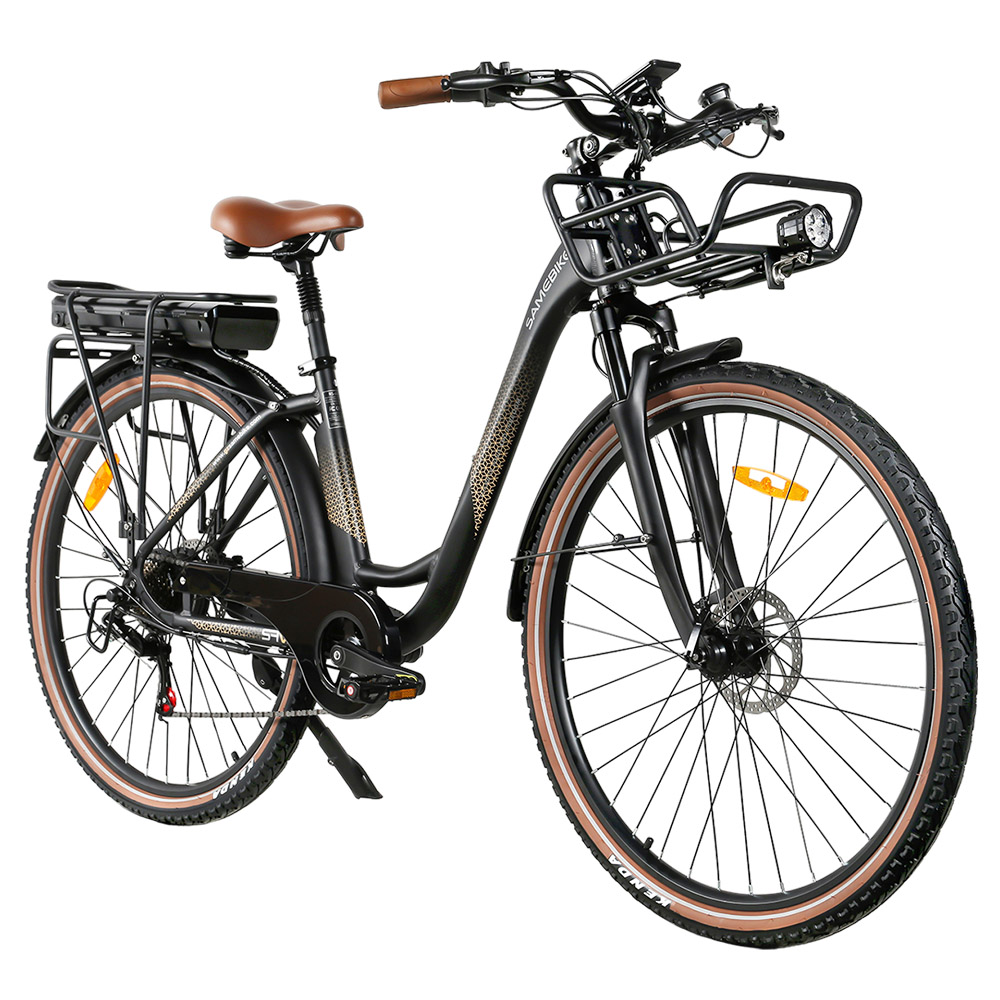 

SAMEBIKE RS-A07 Electric Bike, 500W Motor, 36V 13Ah Battery, 2.8*1.95-inch Tire, 35km/h Max Speed, 80km Max Range, Triple Suspension, Mechanical Disc Brakes, Shimano 7-speed - Black