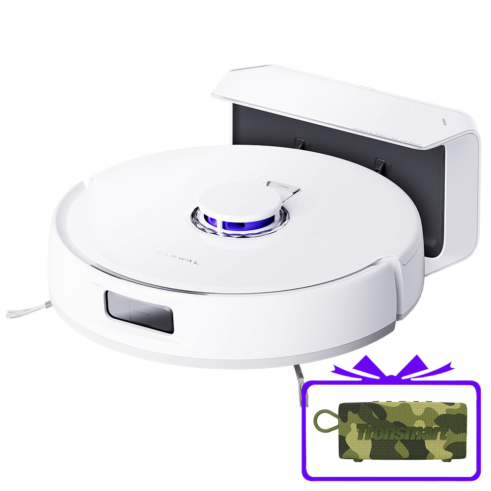 

(Free Gift) Narwal Freo X Plus Robot Vacuum Cleaner and Mop Built-in Dust Emptying, Strong 7800Pa Suction Power, Zero-Tangling Floating Brush, Tri-Laser Obstacle Avoidance, Alexa/Google Assistant/APP Control, Ideal for Pet Hair Hard Floor, Wood Floor