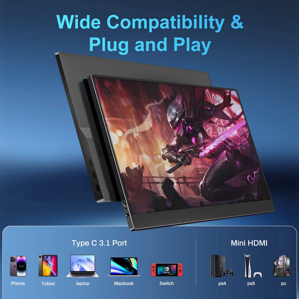 TALLPOWER JH01 15.6-inch Portable Monitor