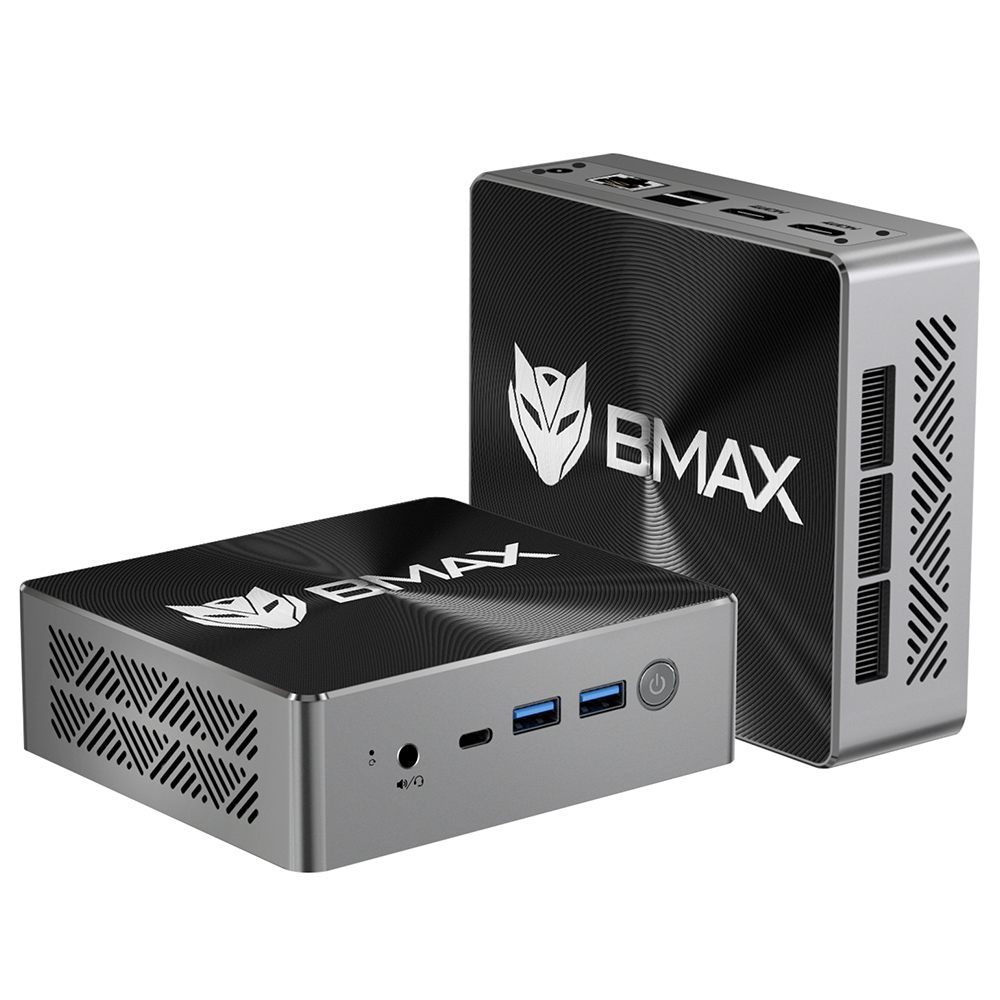 

BMAX B8 Power Mini PC, Intel Core i9-12900H 14 Cores Max 5.0GHz, 24GB LPDDR5 RAM 1TB SSD, 2*HDMI 2.1 + Type-C 4K@60Hz Triple Screen Display, Support Dynamic HDR, WiFi 6 Bluetooth 5.2, 2*USB 3.2 2*USB 2.0 1*RJ45 1*3.5mm Headset Jack