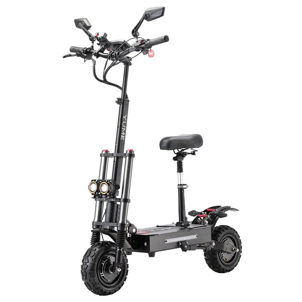 

YUME Y11+ Electric Scooter, 3000W*2 Motor, 60V 31.5Ah Battery, 11-inch Off-road Tubeless Tires, 50mph Max Speed, 60miles Range, Front & Rear Hydraulic Disc Brake
