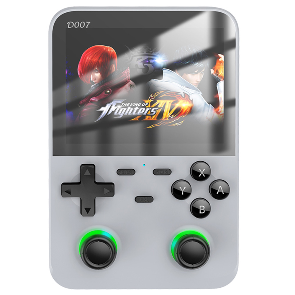 D007 Plus 64GB Handheld Game Console, 10000+ Games Preinstalled, 3.5-inch IPS Screen, Support Game Controller Connection - Grey