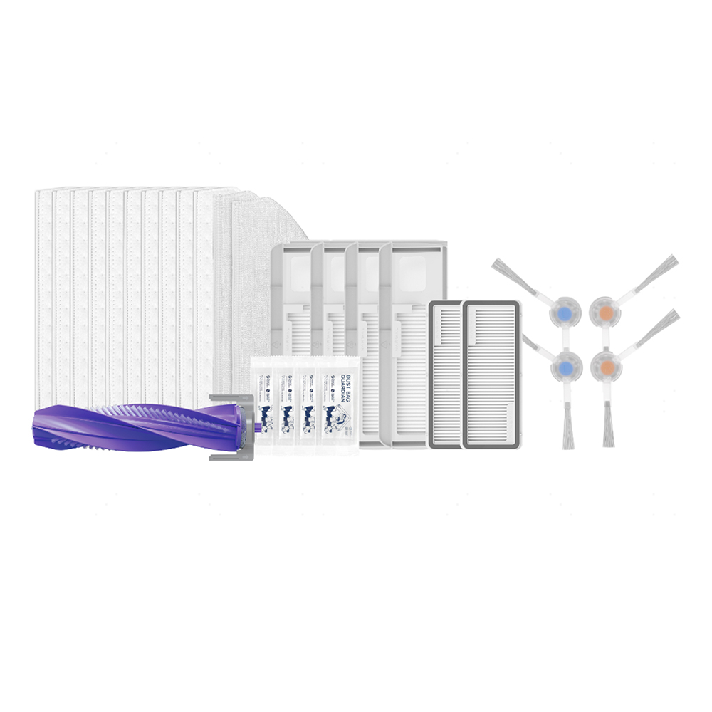 Narwal Freo X Plus Accessories Pack, 10 Disposable Mop Cloth, 2 Washable Mop Cloth, 4 Dust Bag, 2 Filter, 4 Side Brush, 1 Roller Brush