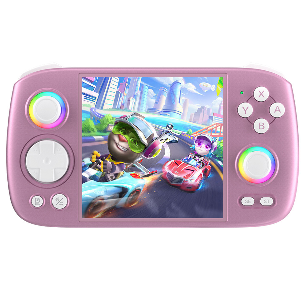 

ANBERNIC RG Cube Game Console, No Games Preinstalled, 8GB LPDDR4X RAM 128GB UFS2.2 Storage, Android 13, 3.95-inch IPS Touchscreen 720*720, 5G WiFi Bluetooth 5.0, Moonlight Streaming, 7 Hours of Playtime, RGB Light - Purple