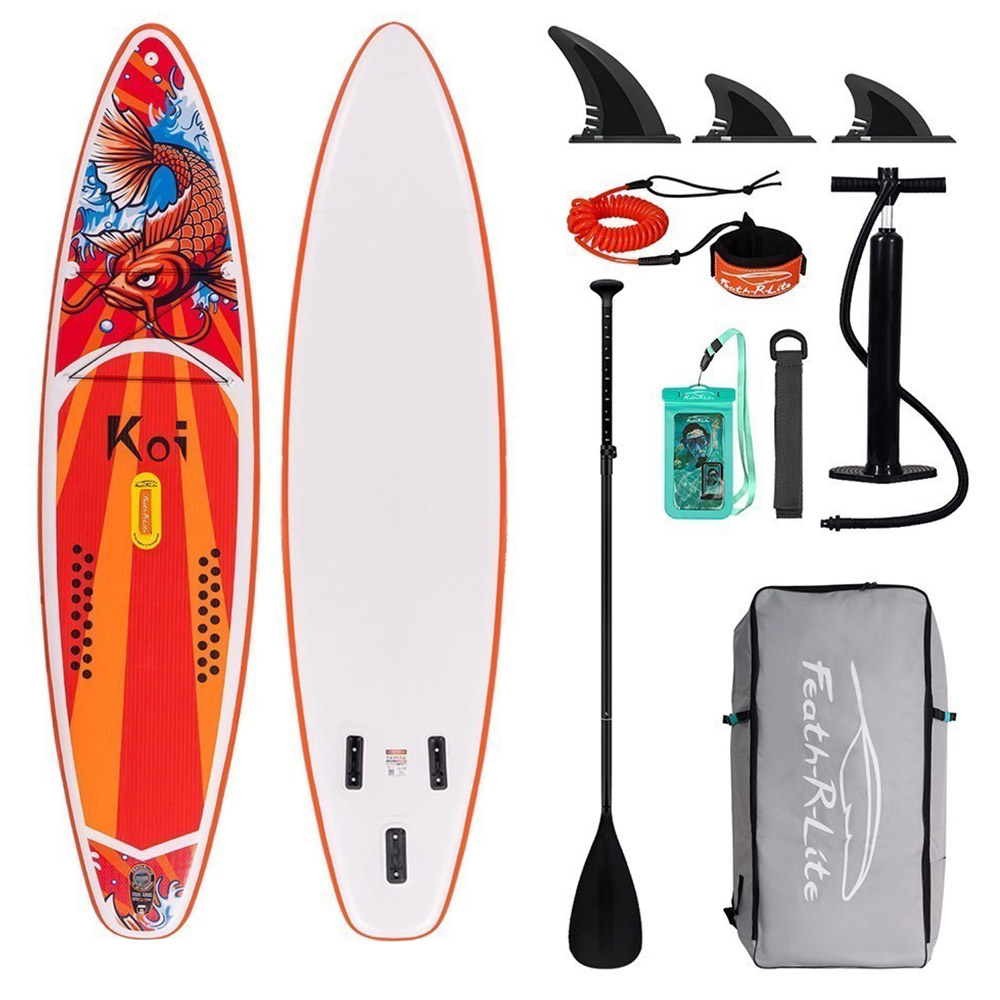 

FunWater SUPFR01E Stand Up Paddle Board 350*84*15cm Accessories include Fin, Leash, Waterproof Phone Bag, Hand Pump, Backpack