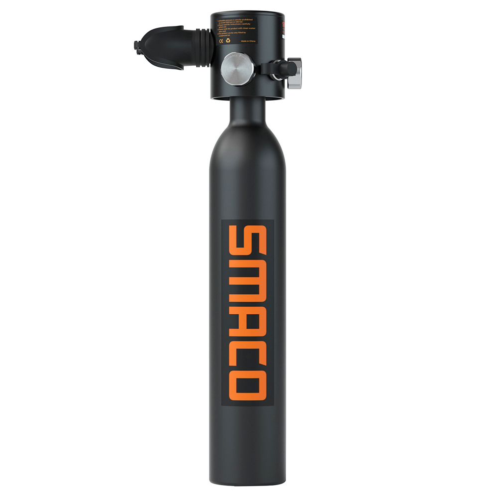 SMACO S300 Plus 0.5L Mini Scuba Tank - Black