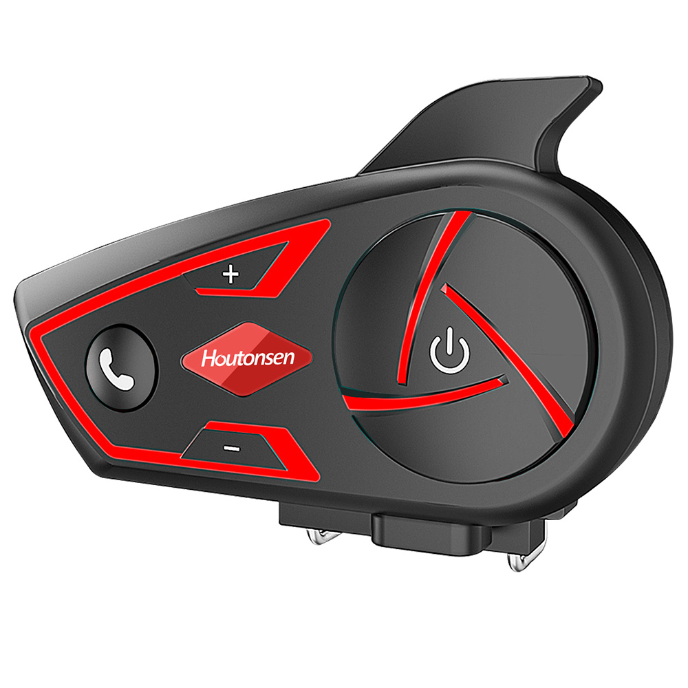 Houtonsen S3 Motorcycle Helmet Bluetooth Headset, 1000M Intercom, RGB Ambient Light, IP67  Waterproof