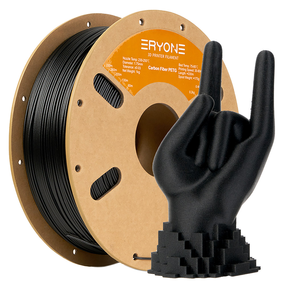 ERYONE Carbon Fiber PETG Filament 1kg Black