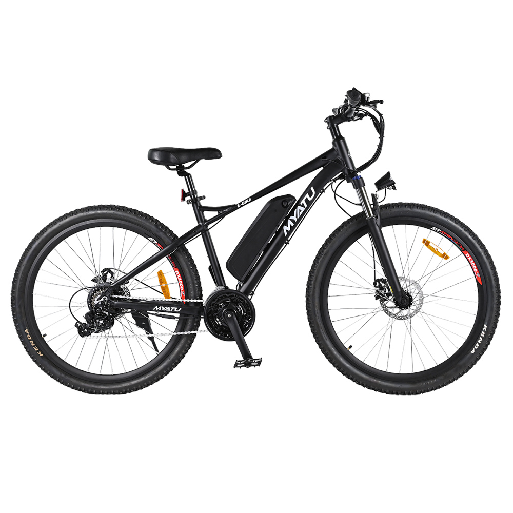 Myatu MYT 5791 Electric Bike, 350W Motor, 36V 12.5Ah Battery, 27.5*2.1-inch Tire, 25km/h Max Speed, 50km Range, Shimano 21-speed, Front Fork Shock Absorber, Disc Brake, LCD Display