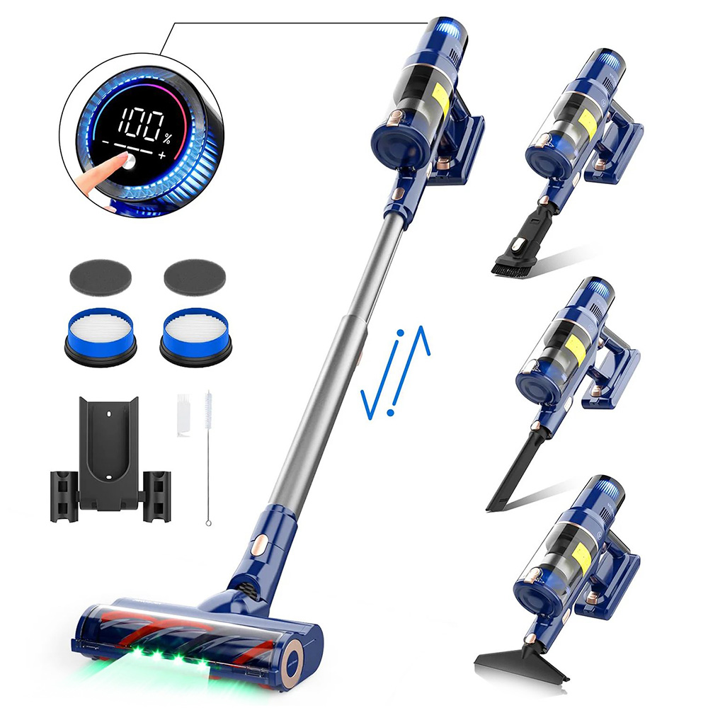 

Vicsonic S7 Cordless Vacuum Cleaner, 35KPa Suction Power, 480W Motor, 65min Runtime, 4 Suction Modes, OLED Touch Screen, 180° Foldable, LED Searchlight, 6-stage HEPA Filtration