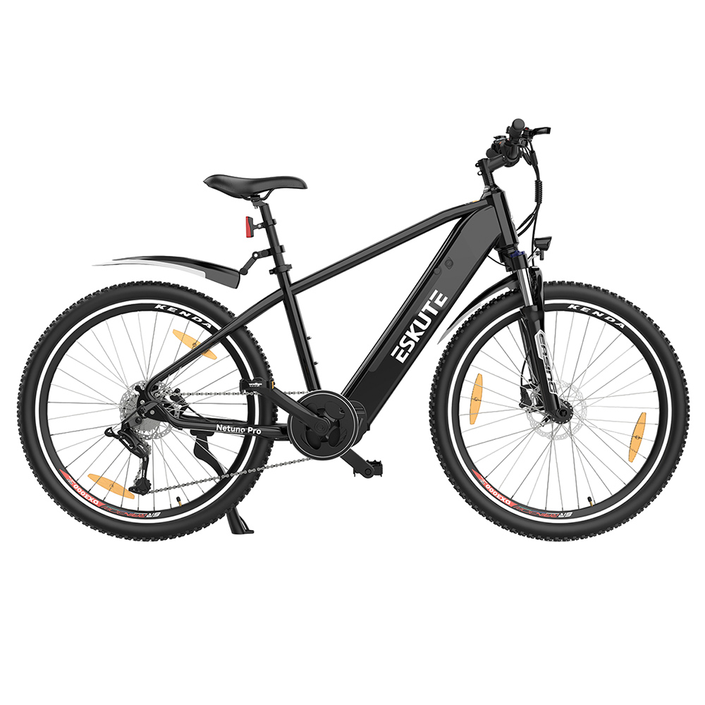 ESKUTE ES-27.5-ZZ Electric Bike, 250W Motor, 36V 22.5Ah Battery, 27.5*2.1' Tires, 25km/h Max Speed, 130km Max Range, Hydraulic Suspension Front Fork, LCD Display - Black