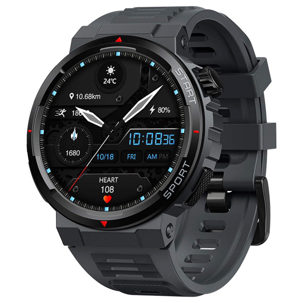 Zeblaze Ares 3 Plus Smartwatch, 1.43'' HD AMOLED Screen, 100+ Workout Modes, Heart Rate Blood Oxygen Sleep Monitoring - Black