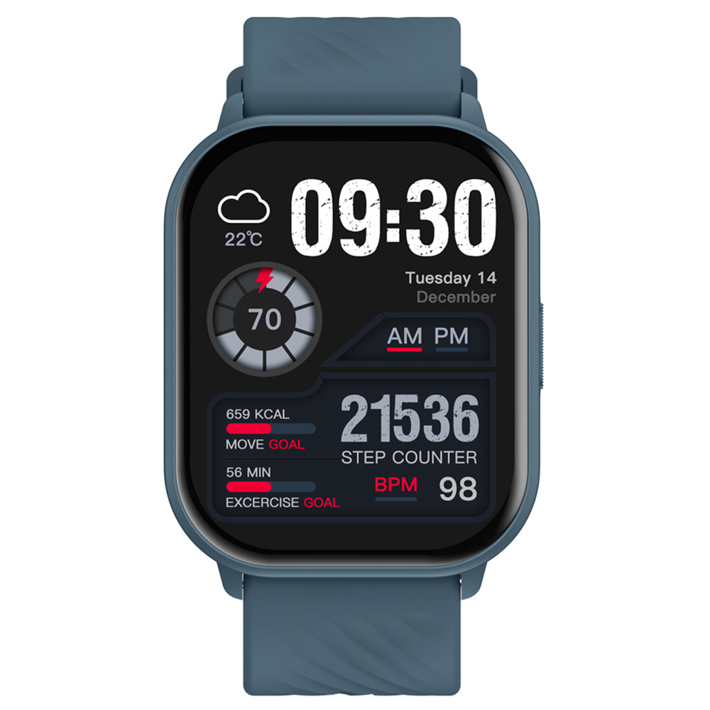 

Zeblaze GTS 3 Smartwatch, 2.03' HD Color Display, Bluetooth Calling, 100+ Sports Modes, Heart Rate, SpO2 & Stress Monitoring - Blue