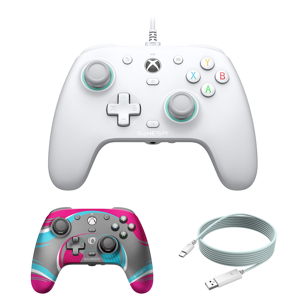 

[Xbox Certified] Gamesir G7 SE Wired Game Controller + Faceplate + 10ft USB-A to USB-C Cable, Hall Effect Sticks, 1-month Free XGPU