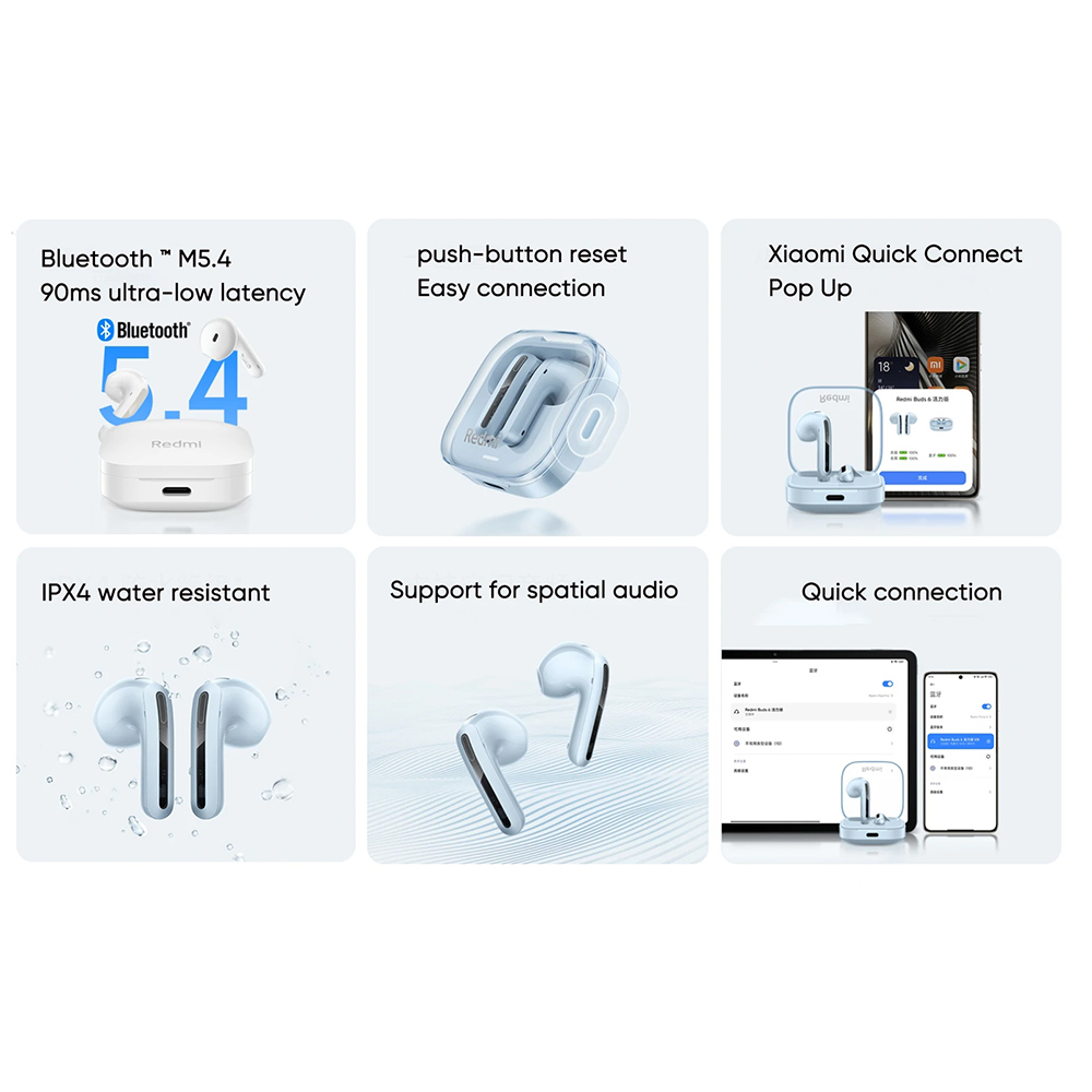 Redmi Buds 6 Active Earbuds White