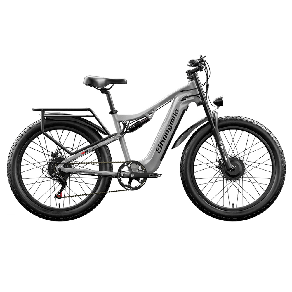 Shengmilo S600 Electric Bike, 1000W*2 Motor, 48V 17.5AH Battery, 26 Inch Tires, 42km/h Max Speed, 90km Max Range, Mechanical Disc Brake, Double Shoulder Front Fork, Rear Shock Absorber, Shimano 7 Speed