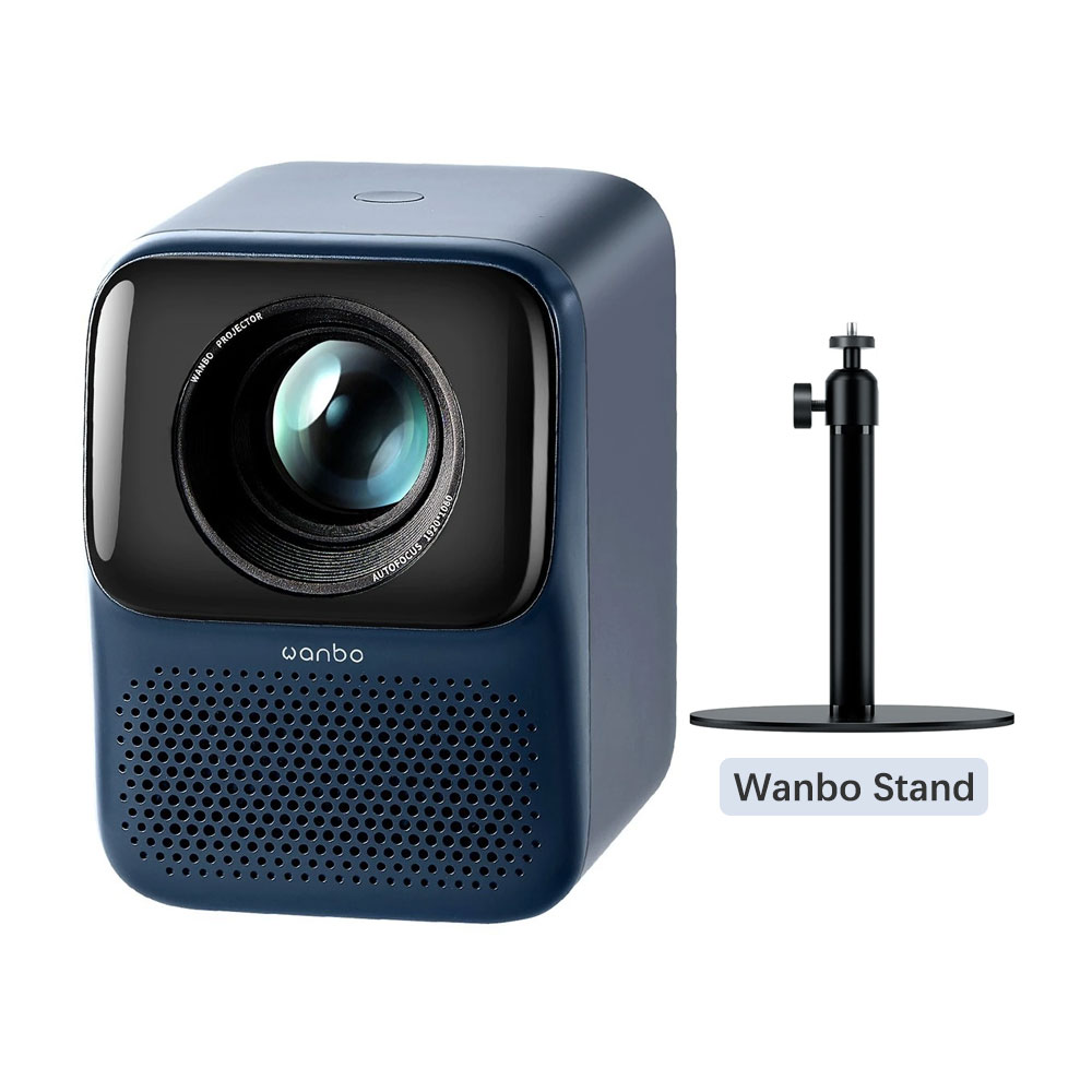 

Wanbo T2 Max NEW LCD Projector + Stand, Native 1080P, Full-sealed Optical Engine, 450 ANSI Lumens, Android 9.0, AI Auto Focus & Keystone Correction, Netflix YouTube Preinstalled - Blue