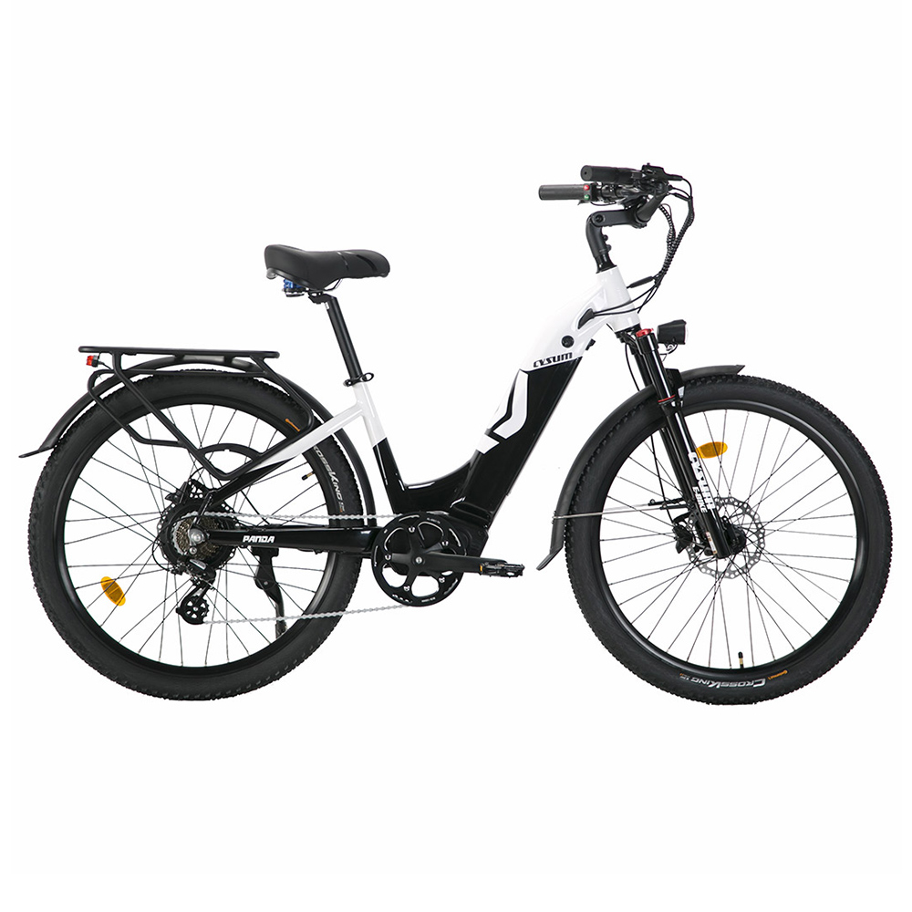 Cysum Panda Electric Bike, 500W Motor, 48V 14AH Battery, 27.5*2.2-inch Tire, 40km/h Max Speed, 100km Range, Hydraulic Disc Brake, Suspension Fork, SHIMANO 7-speed, LCD Display