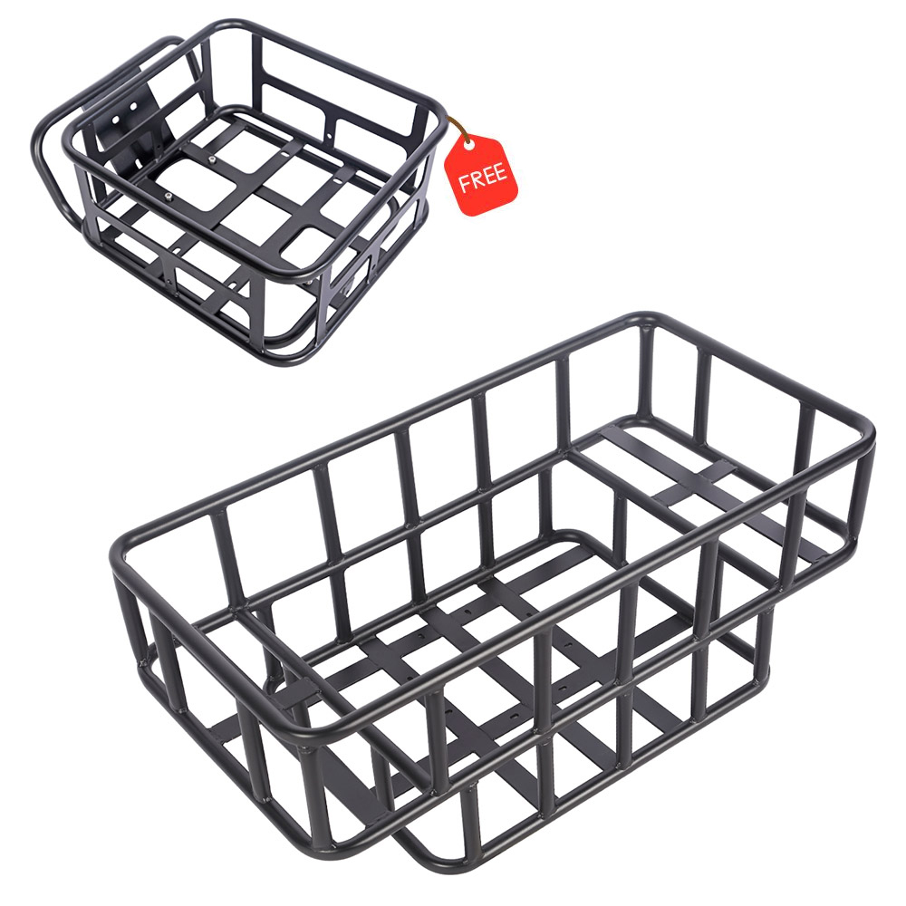 FAFREES F20 Mate Enlarged Rear Basket+Free Front Rack Basket