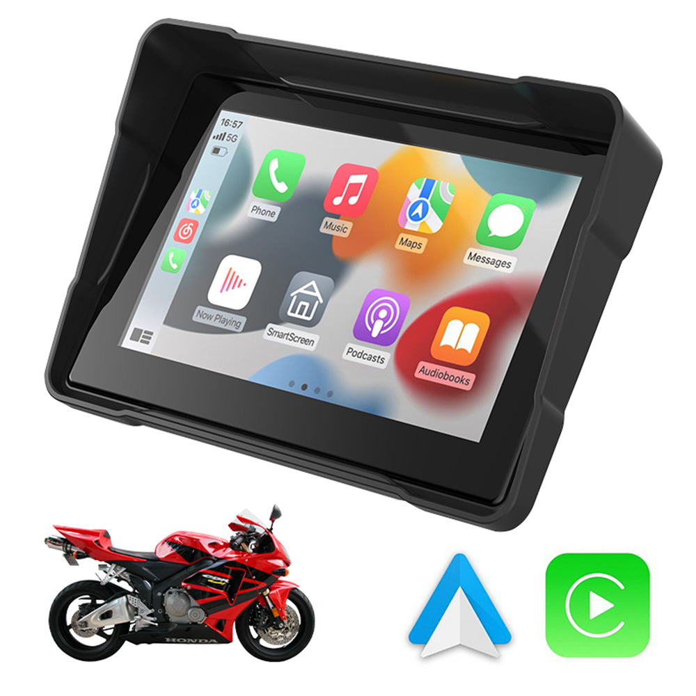 SD5005 5inch 2.5D IPS Motorcycle MP5 Player, Dual Bluetooth Connection, 800*480 Resolution, IP67 Waterproof, Support Carplay/ Mirrorlink/ Android Auto/ TF Card