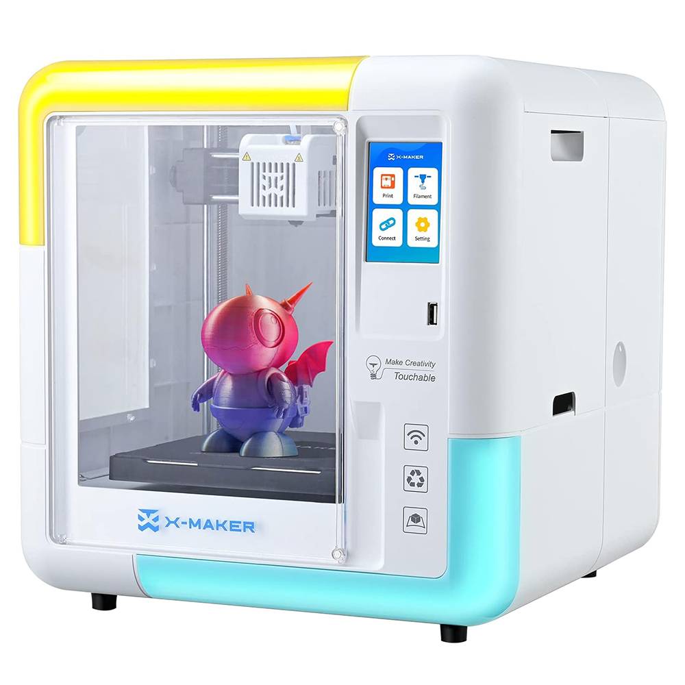 AOSEED X-MAKER 3D Printer for Kids and Beginner, Leveling-Free Bed, Wi-Fi Printing, Ultra Silent, App Control, PLA/ABS Filament Supported