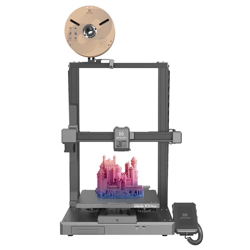 Artillery Sidewinder X3 Plus 3D Printer, Auto-Leveling, 300mm/s Max Printing Speed, Dual-Gear Direct Extruder, 300*300*400mm