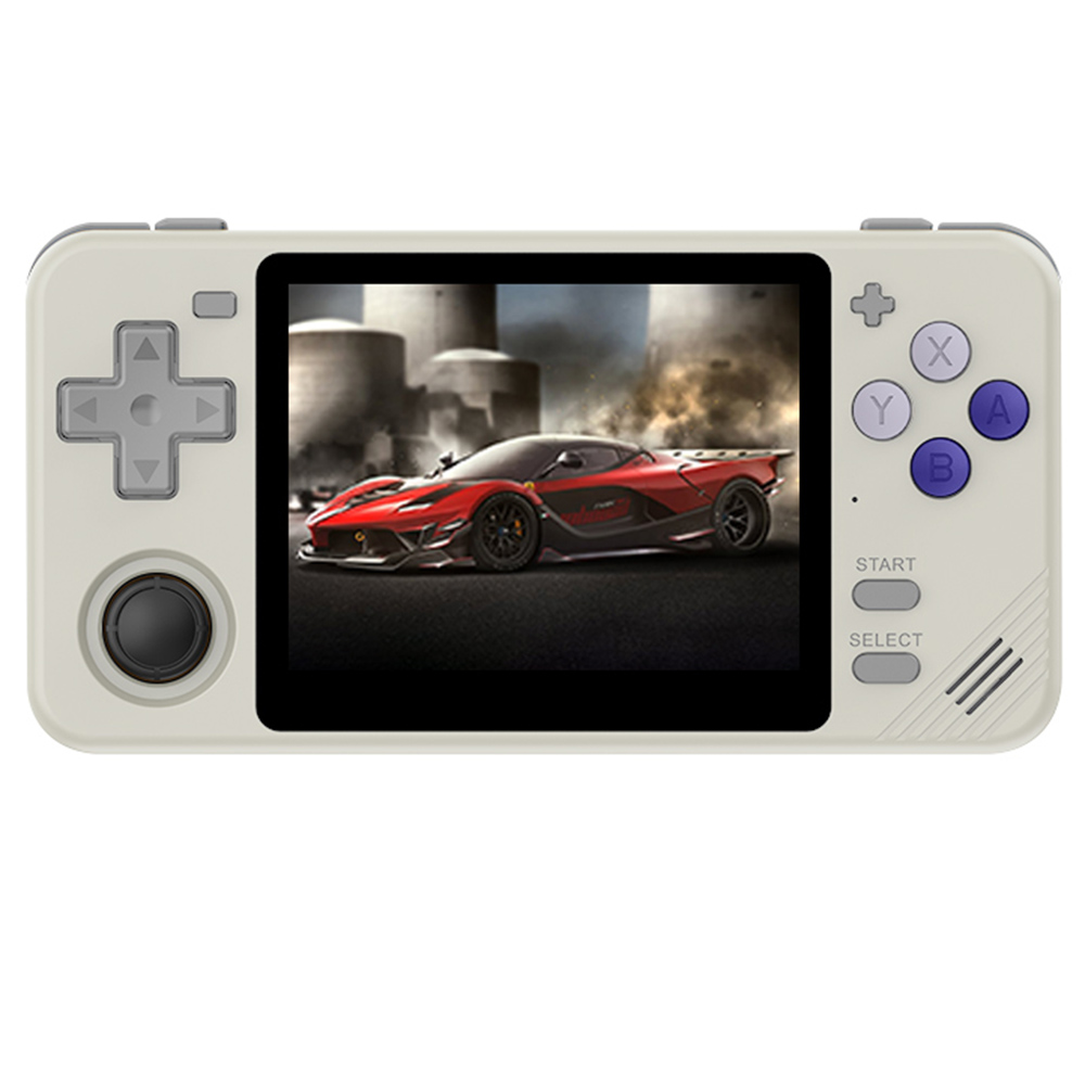 

Powkiddy RGB10X Handheld Game Console, Open Source Linux, 3.5-inch 640*480 IPS Screen, 128GB TF Card, 64-bit 3D Simulators, 6 Hours Autonomy - Grey, Gray