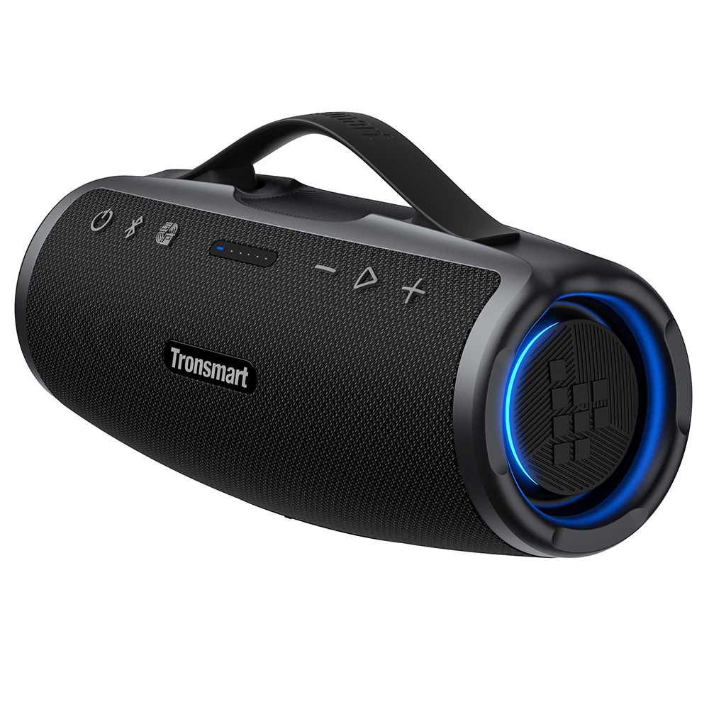 Tronsmart Mirtune S100 Portable Outdoor Speaker, Bluetooth 5.3, Customizable EQ, 50W Output, 20 Hours of Playtime, IPX7 Waterproof, Retractable Handle - Black