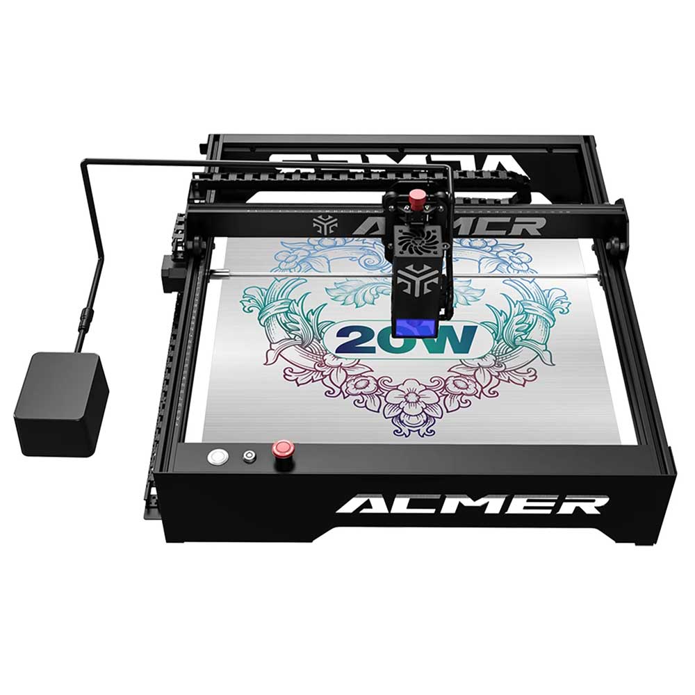 

ACMER P1 Pro 20W Laser Engraver Cutter, Air Assist, Fixed Focus, 0.06*0.08mm Spot, 0.01mm Engraving Accuracy, 10000mm/min Engraving Speed, App Connect, 400*390mm