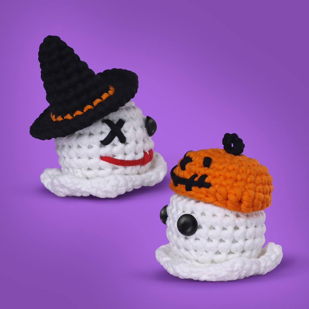 NestledCrafts Halloween Crochet Kit for Beginners Grim