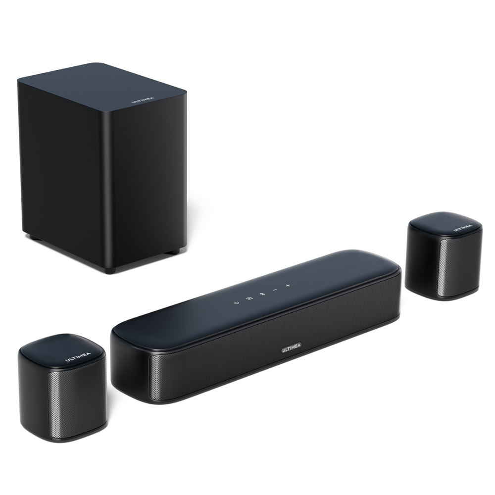 

Ultimea Aura A30 5.1 Soundbar Subwoofer Speaker Kit, 5.1 Channel, App Control, 10 Bands Equalizer Settings, 121 Preset EQ Matrices, Black