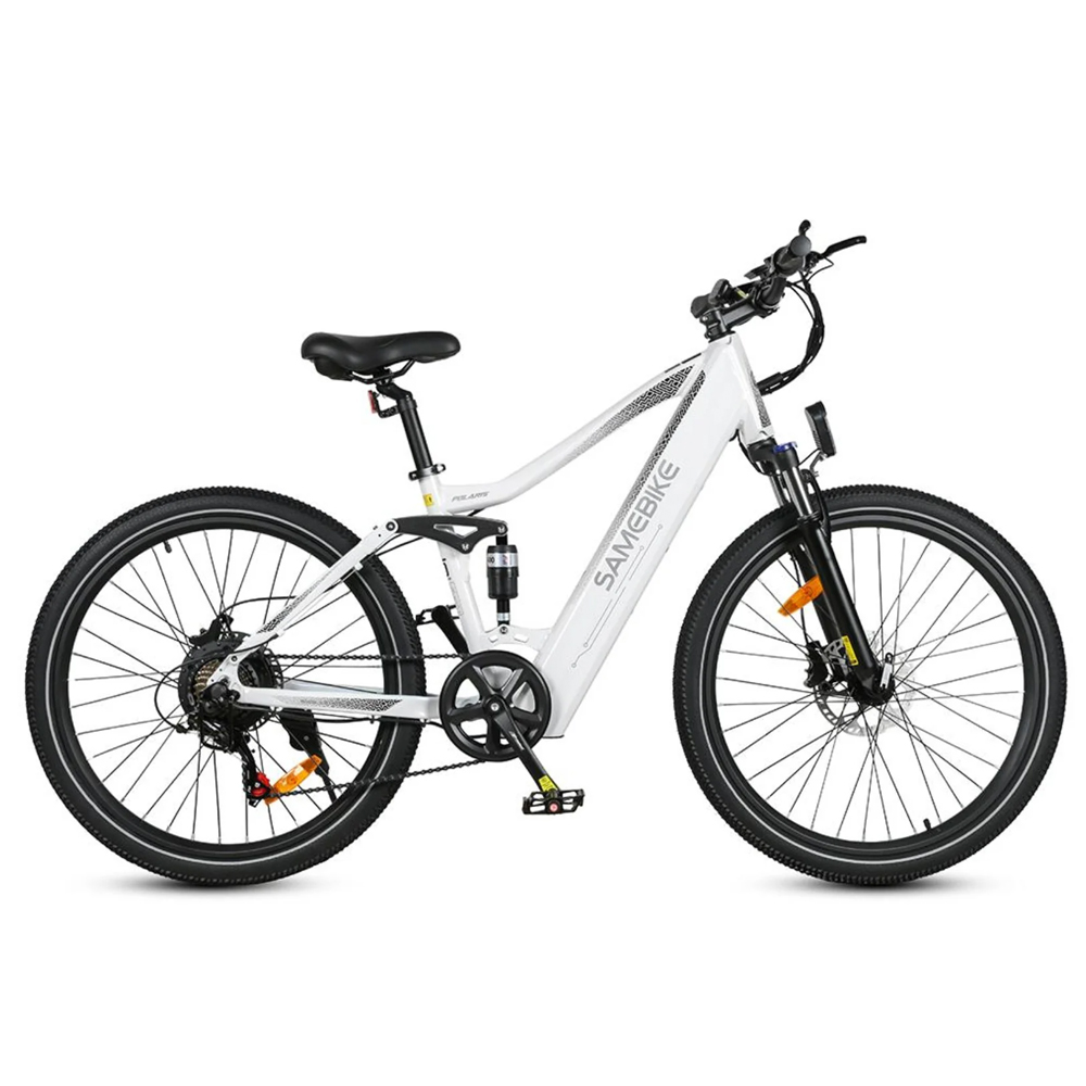 Samebike XD26-II Electric Bike 26 inch Kenda Tire 750W Motor 40km/h Max Speed 48V 14Ah Battery 110km Max Mileage Shimano 7-Speed Hydraulic Disc Brake - White