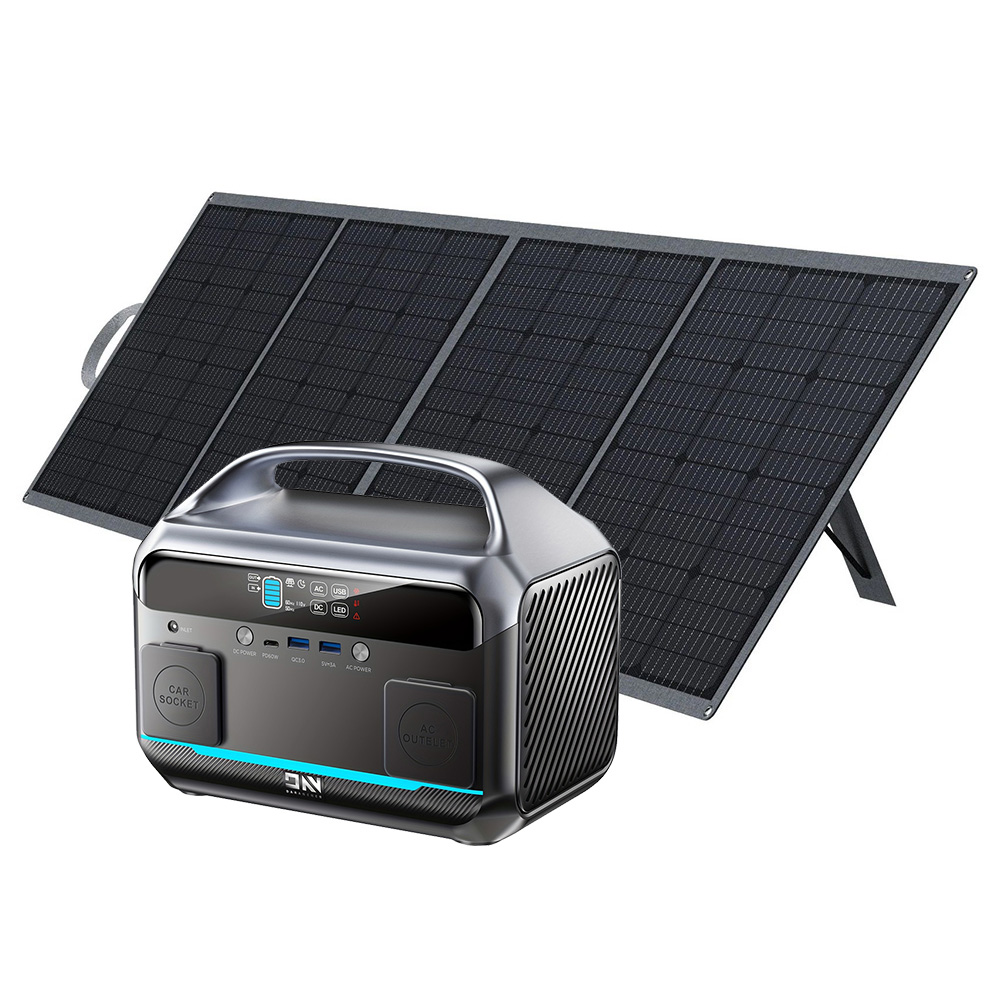 DaranEner NEO300 Portable Power Station + DaranEner SP300 300W Foldable Solar Panel, 300W 268.8Wh LiFePO4 Battery, USB-C PD60W