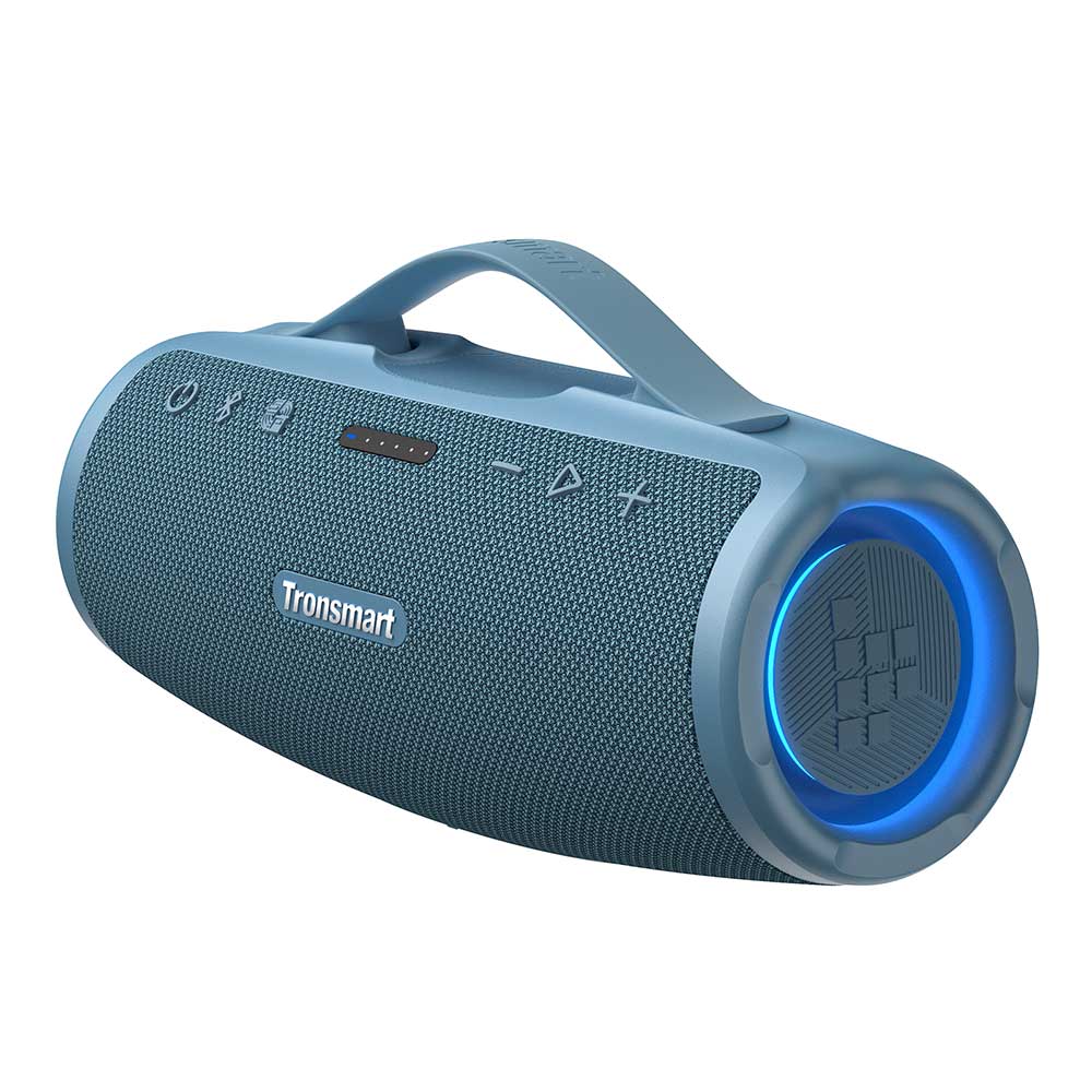 Tronsmart Mirtune S100 Portable Outdoor Speaker, Bluetooth 5.3, Customizable EQ, 50W Output, 20 Hours of Playtime, IPX7 Waterproof, Retractable Handle - Blue