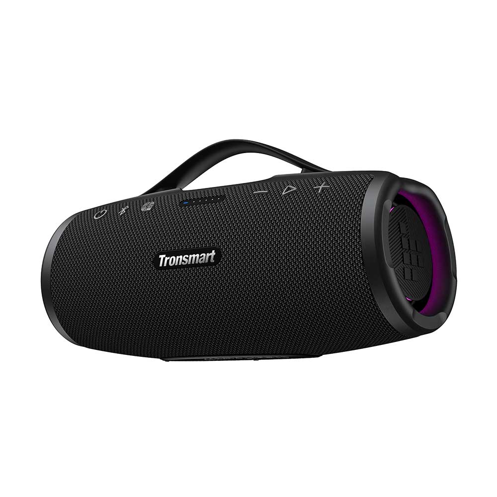 

Tronsmart Mirtune S100 Portable Outdoor Speaker, Bluetooth 5.3, Customizable EQ, 50W Output, 20 Hours of Playtime, IPX7 Waterproof, Retractable Handle - Black