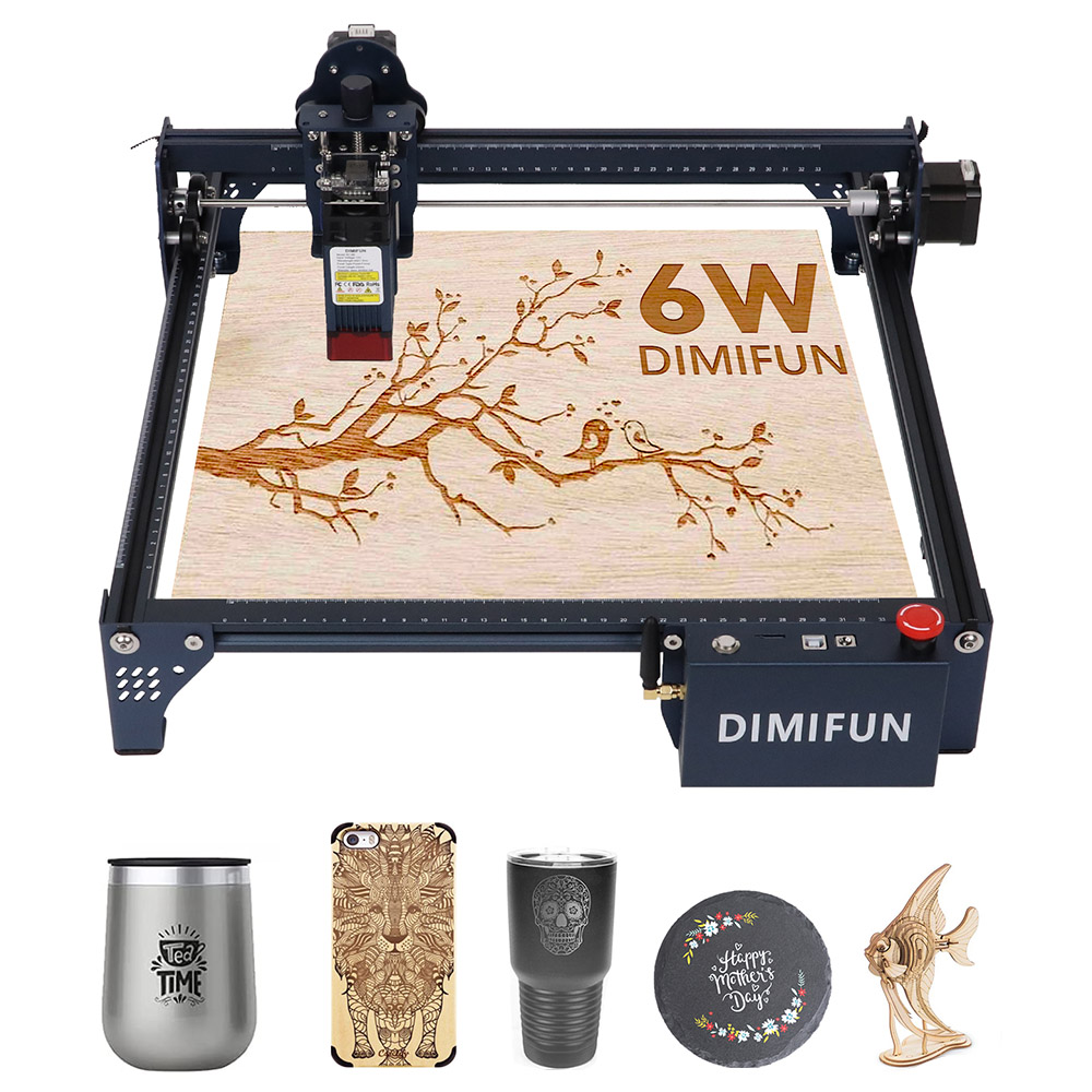 

DIMIFUN DM6 B6 6W Laser Engraving Machine, Eye Protection, 0.01mm Accuracy, 0.06mm Spot, 12000mm/min Speed, 330*330mm