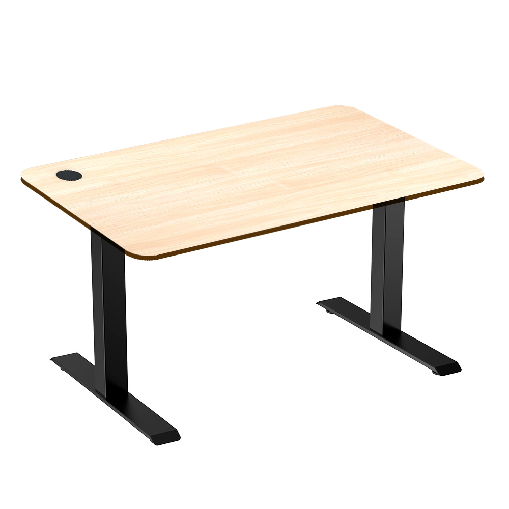 ACGAM JSZ-3 Height-Adjustable Standing Desk Frame Black+40*60*1.8 CM MDF Table Top Wood