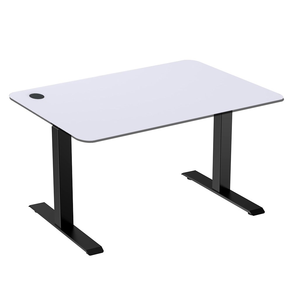 

ACGAM JSZ-3 Height-Adjustable Standing Desk Frame Black+40*60*1.8 CM MDF Table Top White