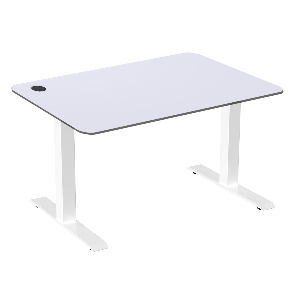 ACGAM JSZ-3 Height-Adjustable Standing Desk Frame White+40*60*1.8 CM MDF Table Top White