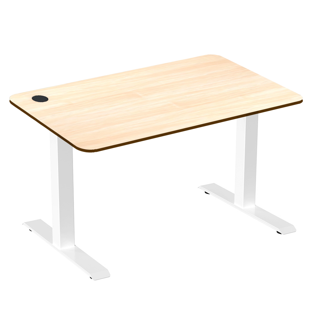 

ACGAM JSZ-3 Height-Adjustable Standing Desk Frame White+40*60*1.8 CM MDF Table Top Wood