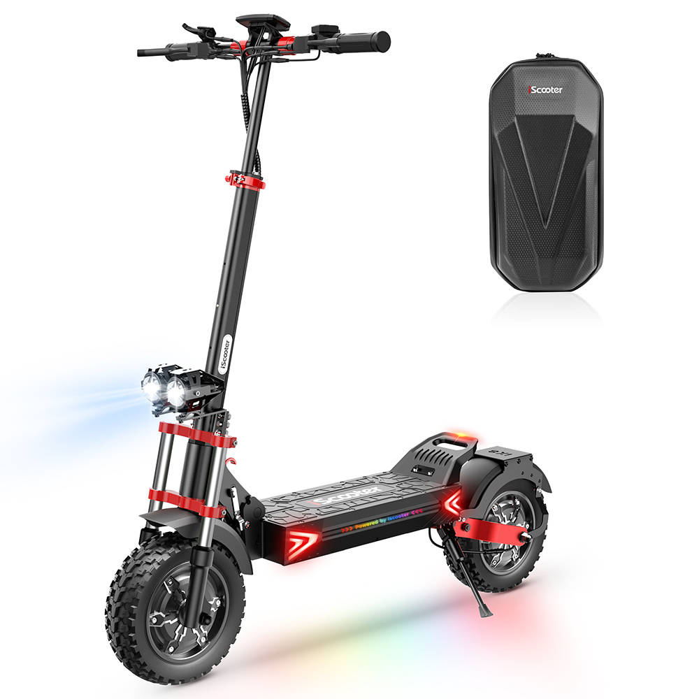 iScooter iX8 Electric Scooter, 2*1200W Motor, 48V 20AH Battery, 12-inch Tire, 60km/h Max Speed, 70km Range, Dual Hydraulic Disc Brakes, Front & Rear Suspension