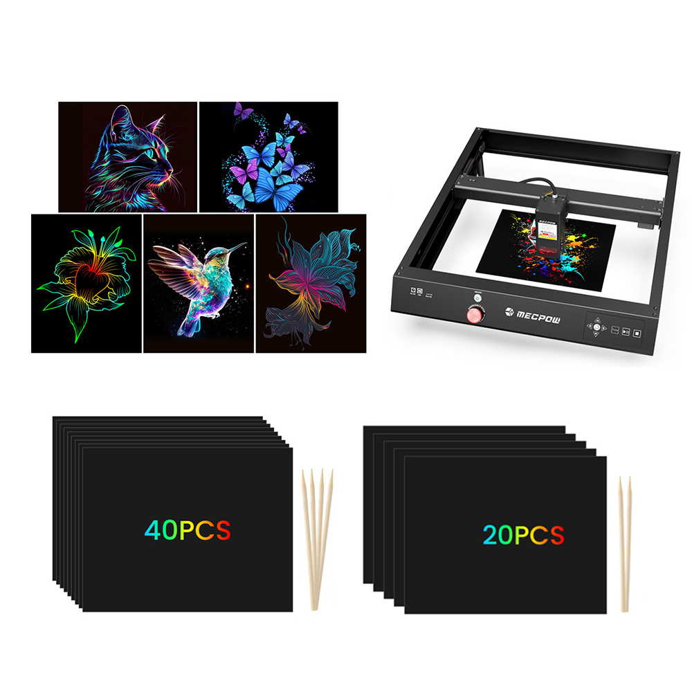 Mecpcow Scratch Paper Art Set - 60pcs