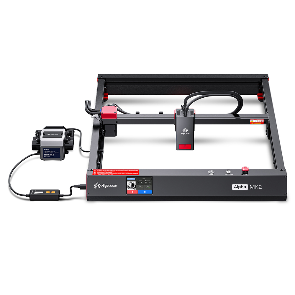 AlgoLaser Alpha MK2 20W Laser Engraver, Smart Air Pump, Smart Touch Screen, 20,000mm/min, 400*410mm (157.5*161.4inch)