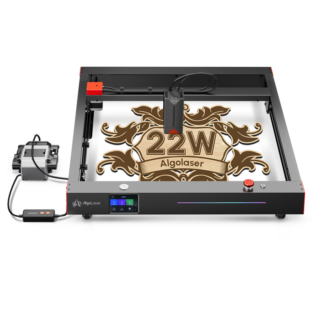 

AlgoLaser Delta 22W Laser Engraver, 500mm/s, COS Optical Technology, Upload and Engrave via Screen, Cut 30mm Pinewood in 1 Pass, 5G WiFi, Pre-assembled, Smart Air Assit Kit, 440*415mm (173.2*163.4inch)