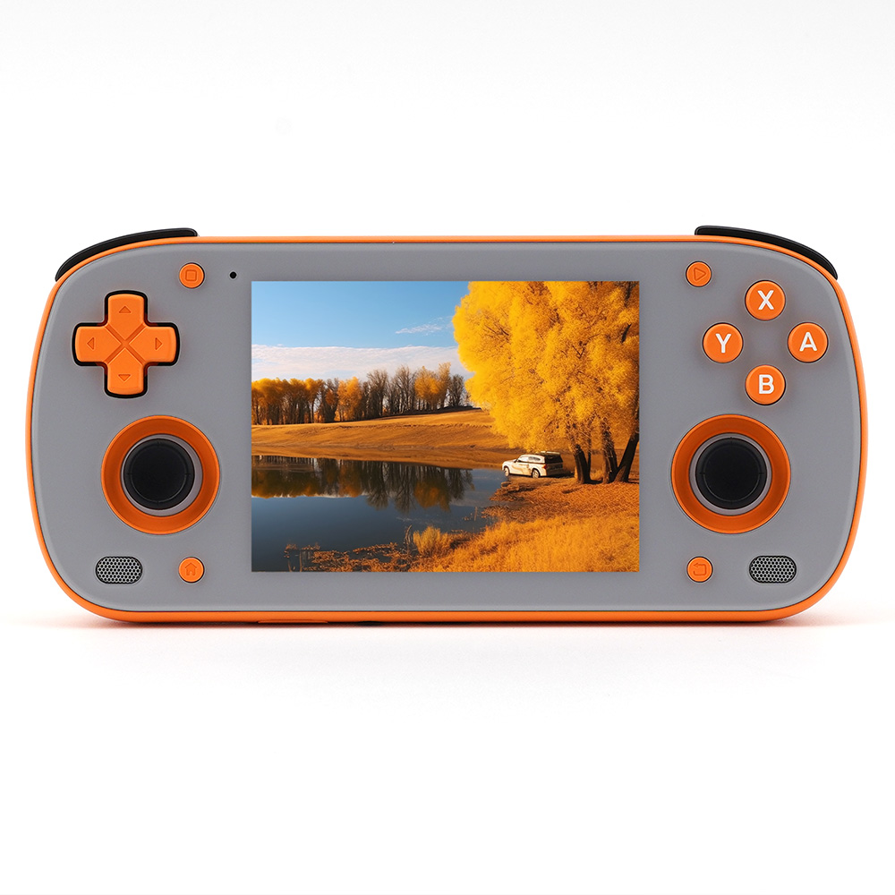 

Retroid Pocket MINI Game Console, 3.7-inch 1280*960 AMOLED Screen, 6GB LPDDR4x + 128GB UFS 3.1 , Android 10, 4000mAh Battery, WiFi 6 Bluetooth 5.1, Active Cooling, 27W Fast Charge, Orange