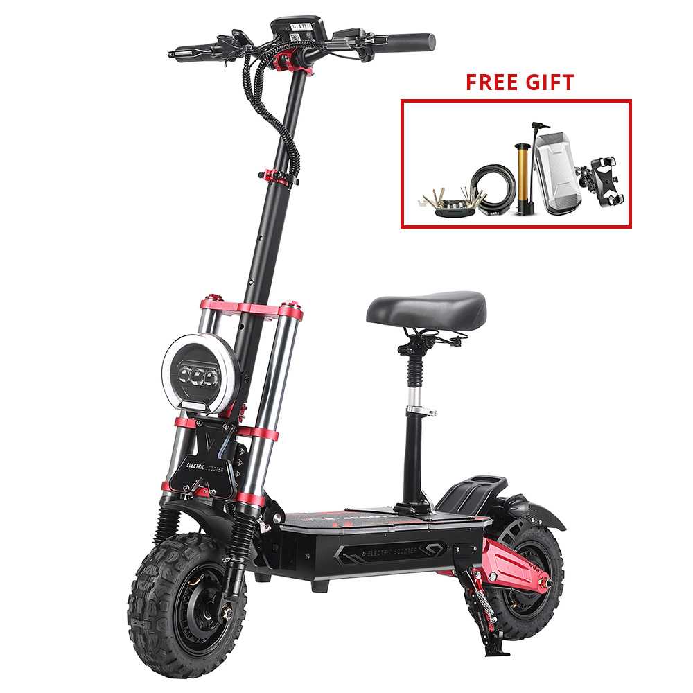 

BOYUEDA S5-11 Electric Scooter, 2*3000W Motor, 60V 38AH Battery, 11-inch Tire, 85km/h Max Speed, 120km Range, Dual Hydraulic Disc Brakes, Hydraulic Shock Absorber, LCD Display