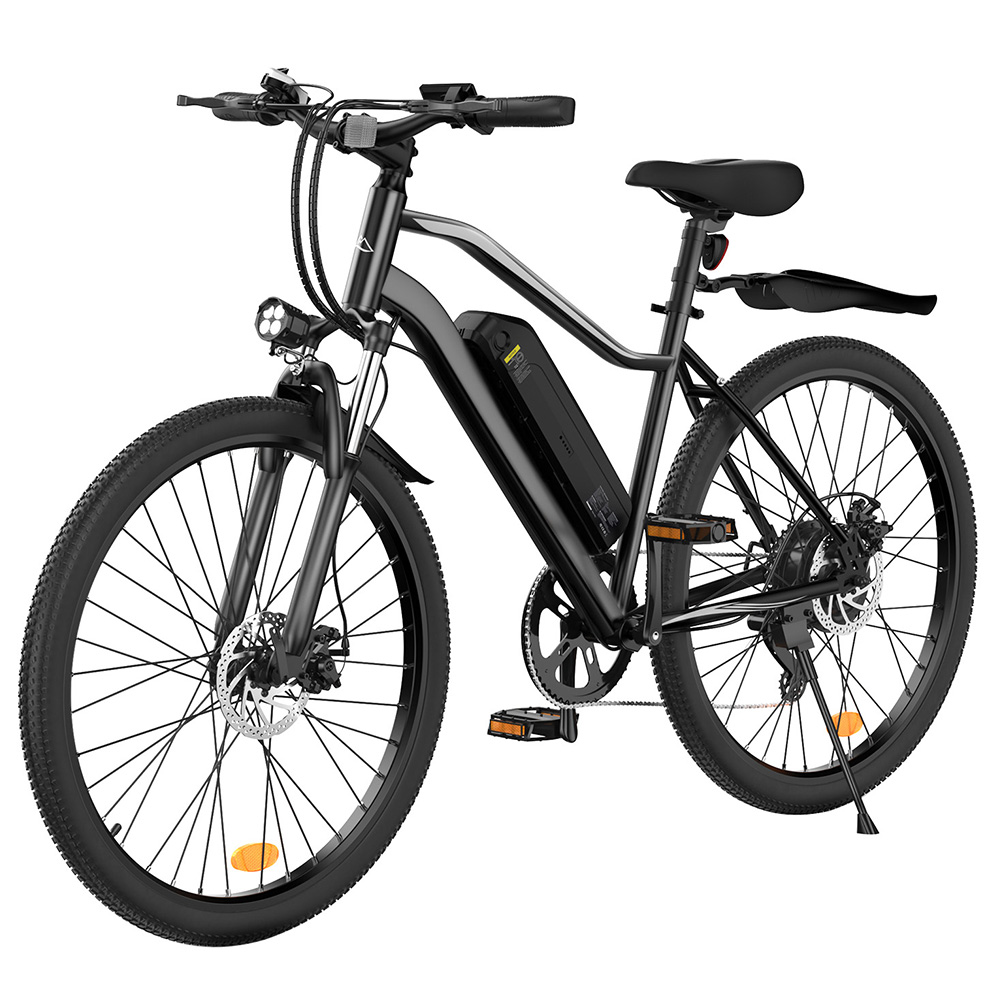 EB3 Electric Bike, 350W Motor, 36V 10AH Battery, 26'' Tires, 32km/h Max Speed, 100km Range, Front and Rear Shock Absorber, Smart LCD Display