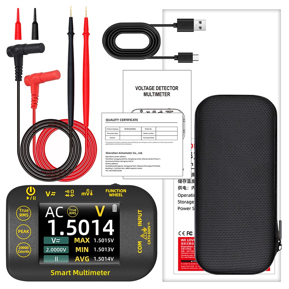 

BSIDE S40 Digital Photovoltaic Multimeter, 2.8inch HD Color Screen, High Precision, High Voltage 1000V, Electrical Maintenance